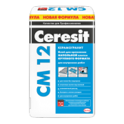 Ceresit CM 12 Керамогранит. Клей для крепления напольной плитки крупного формата